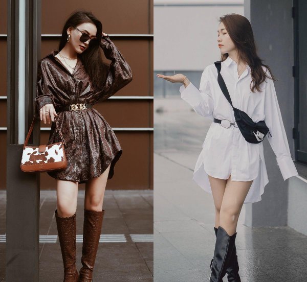 衬衫裙搭配什么穿好看