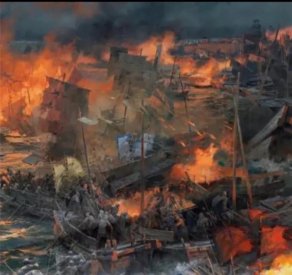 献连环计火烧赤壁的是谁