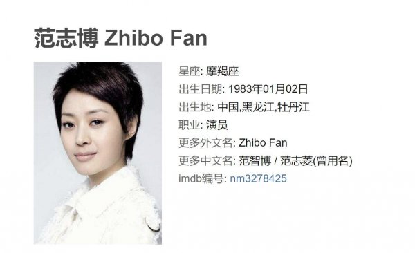 演员范志博个人资料简介