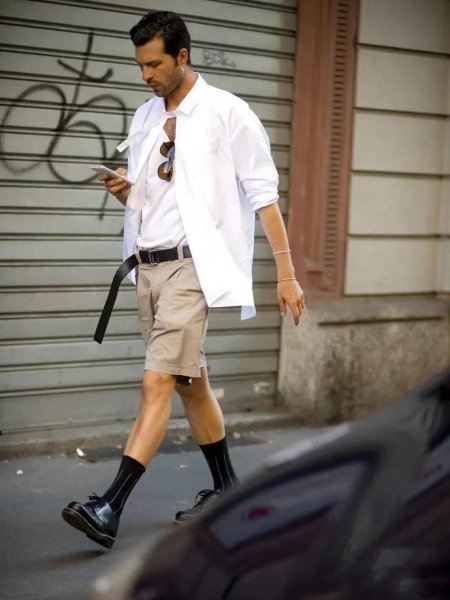 皮鞋配什么裤子好看图片