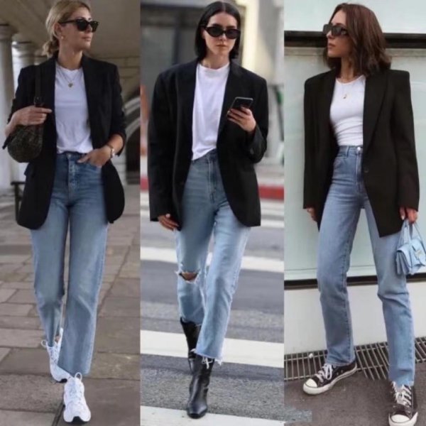 黑色西装外套搭配什么裤子好看