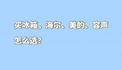 容声和美的冰箱哪个好一点 应该怎样选择更适合家用
