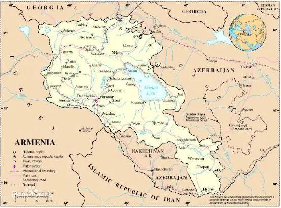 亚美尼亚人口面积