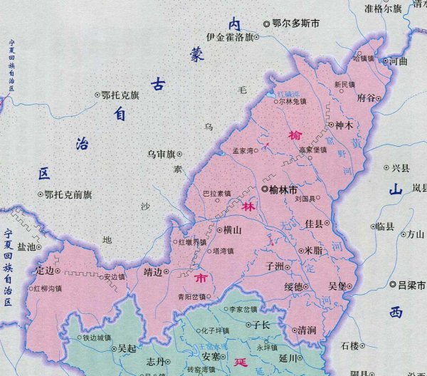 榆林在哪个省哪个城市