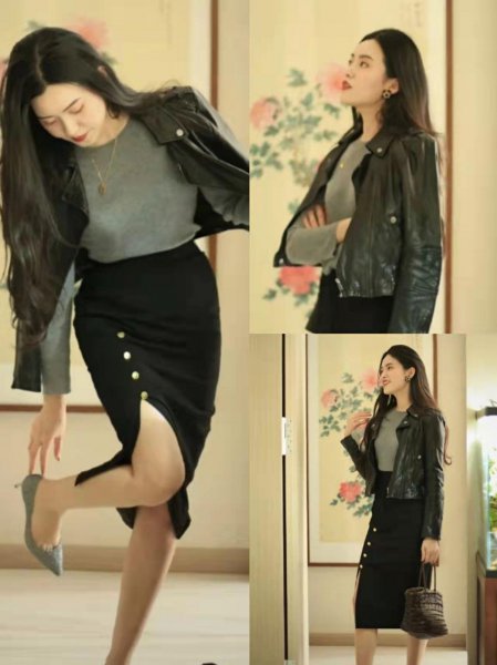 黑色皮衣搭配什么裤子