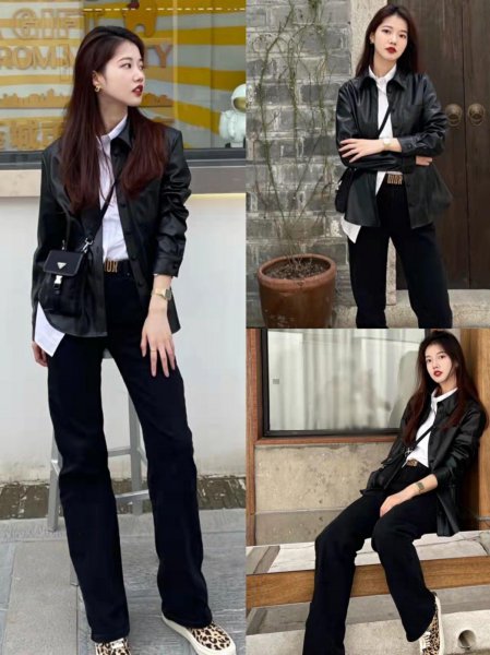 黑色皮衣搭配什么裤子