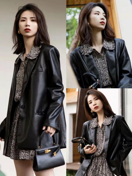 黑色皮衣搭配什么裤子