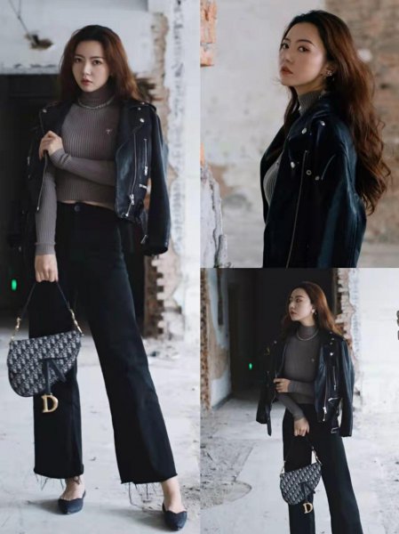 黑色皮衣搭配什么裤子