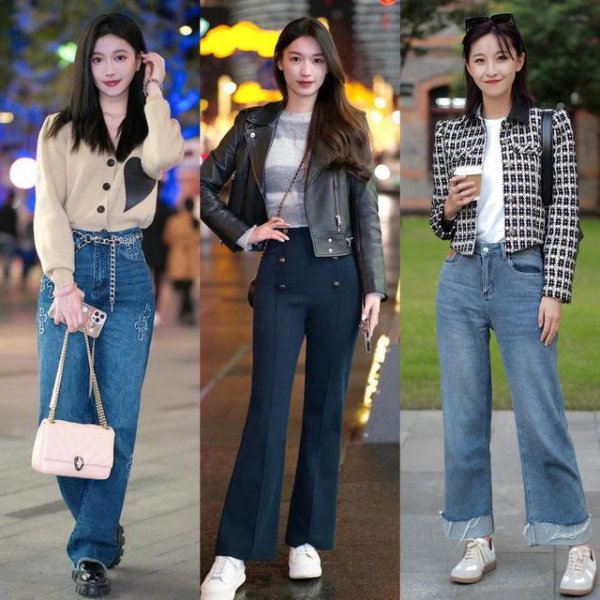 微喇裤搭配什么上衣好看图片