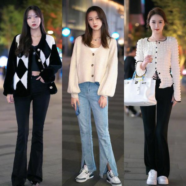 微喇裤搭配什么上衣好看图片