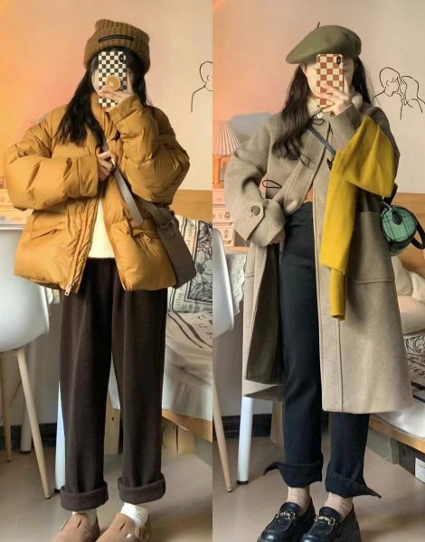 150矮个子女孩冬季穿搭