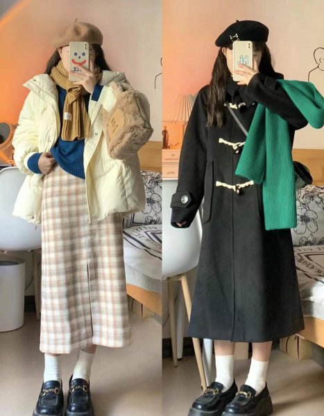 150矮个子女孩冬季穿搭