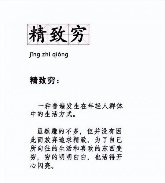 精致穷是什么意思