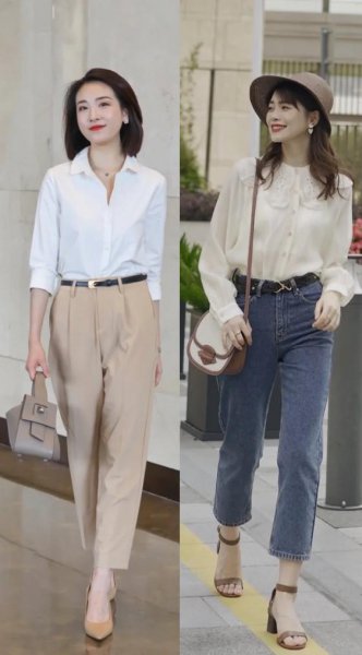 白衬衣的穿搭方案图片