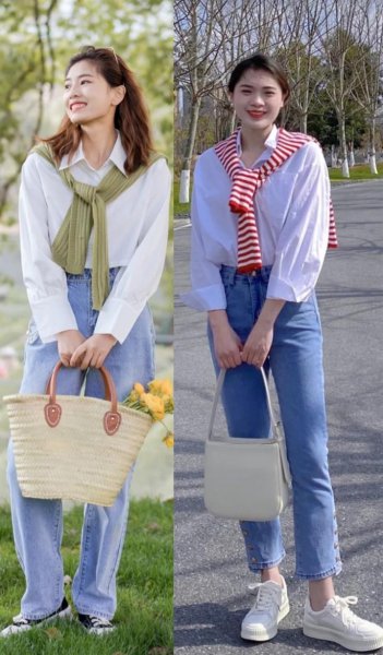 白衬衣的穿搭方案图片