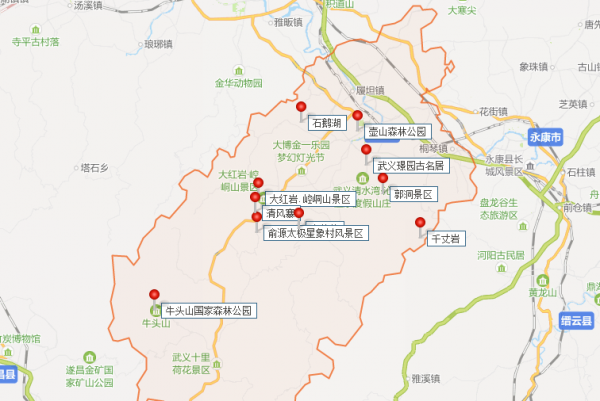 武义旅游景点都有哪些