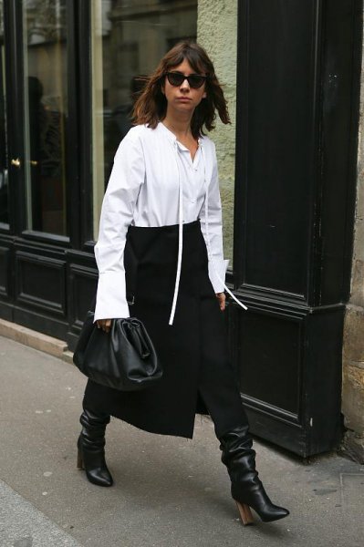 黑裙子搭配什么颜色的上衣好看