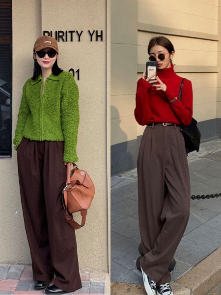 咖色裤子配什么上衣好看