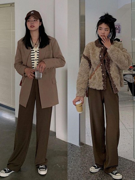 咖色裤子配什么上衣好看