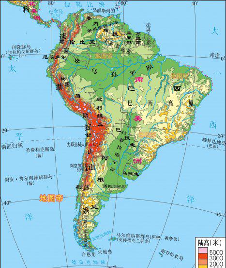 七大洲四大洋简图