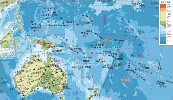 七大洲四大洋简图