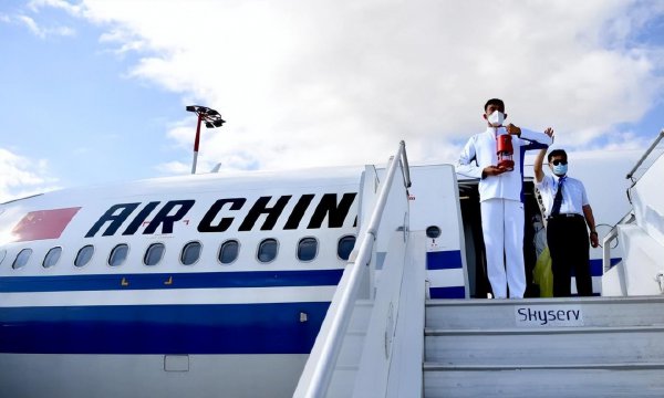 奥运圣火怎么上飞机