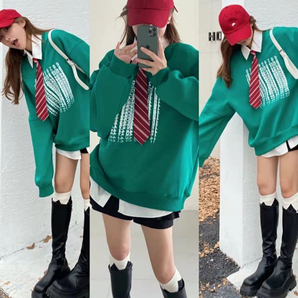 绿色上衣配什么颜色裤子