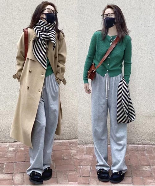 灰裤子搭配什么上衣和鞋子