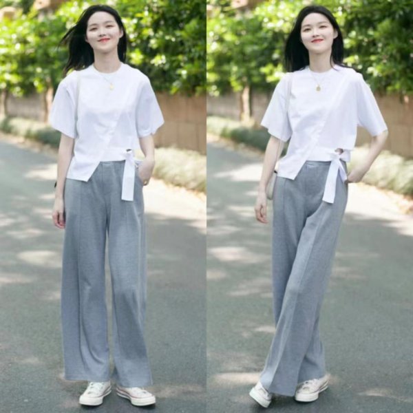 灰裤子搭配什么上衣和鞋子