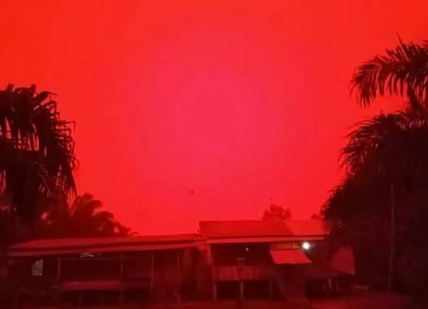 舟山出现血红天空异象原因找到了
