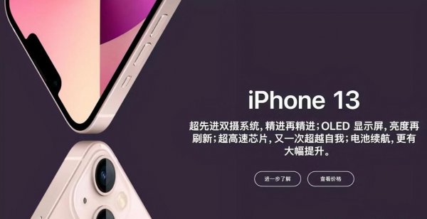 苹果13尺寸大小各型号