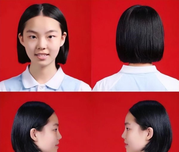 初中生发型标准图片