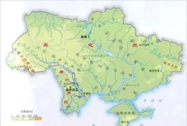 乌克兰地形以什么为主