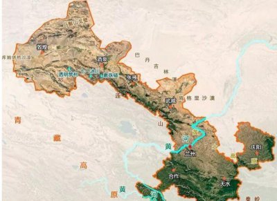 甘肃省面积多少平方公里 甘肃省的地理地图像一只哑铃