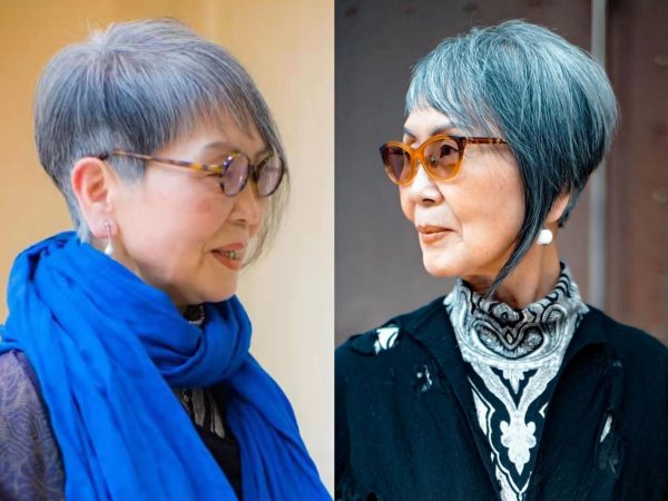 女士白发不显老发型