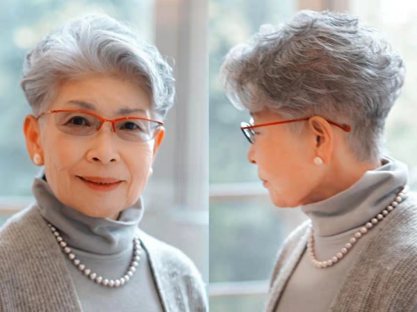 女士白发不显老发型