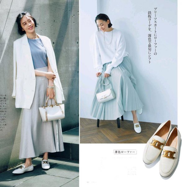 黑色乐福鞋搭配衣服图