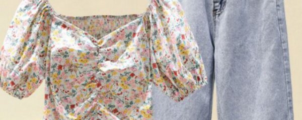 碎花上衣搭配什么下装