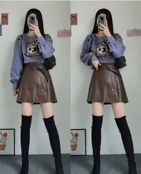 棕色裙子配什么颜色上衣好看