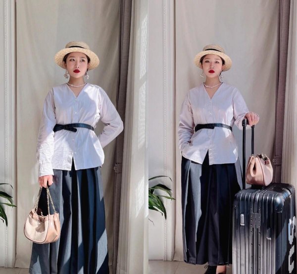 裤裙搭配什么上衣图片