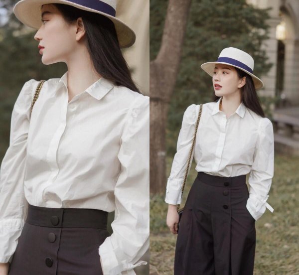 裤裙搭配什么上衣图片