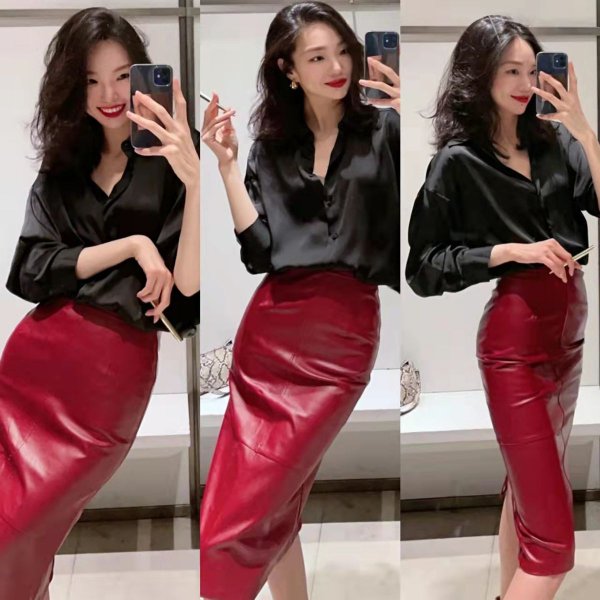 黑色衬衣怎么搭配下身好看