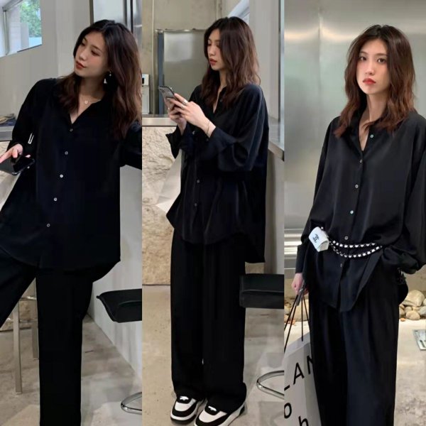 黑色衬衣怎么搭配下身好看