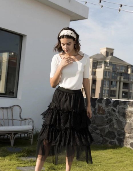 网纱裙配什么上衣好看