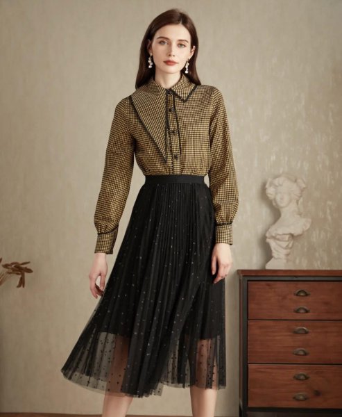 网纱裙配什么上衣好看