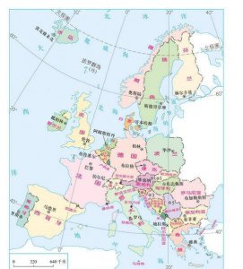 欧洲西部纬度位置和范围 欧洲西部主要位于什么带