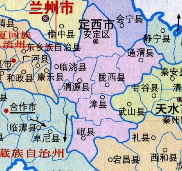 甘肃省定西市有几个县几个区