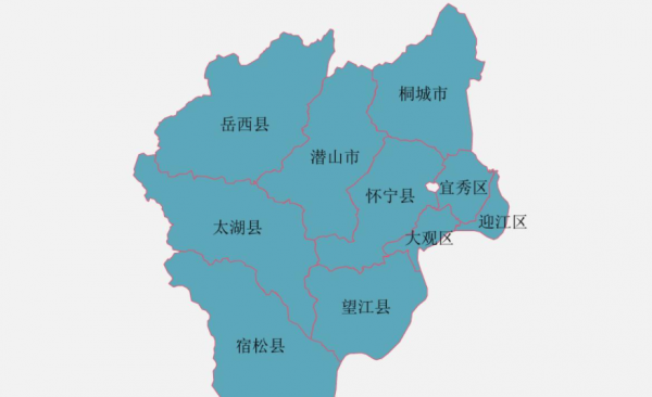 安庆市有几个区几个县