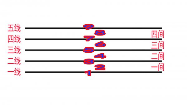 五线谱共有几个音位