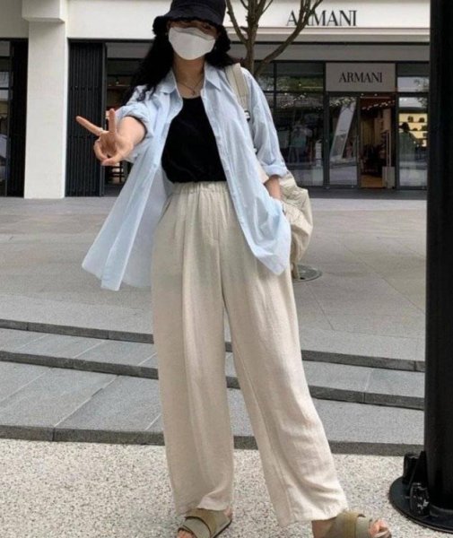 阔腿裤配什么上衣好看